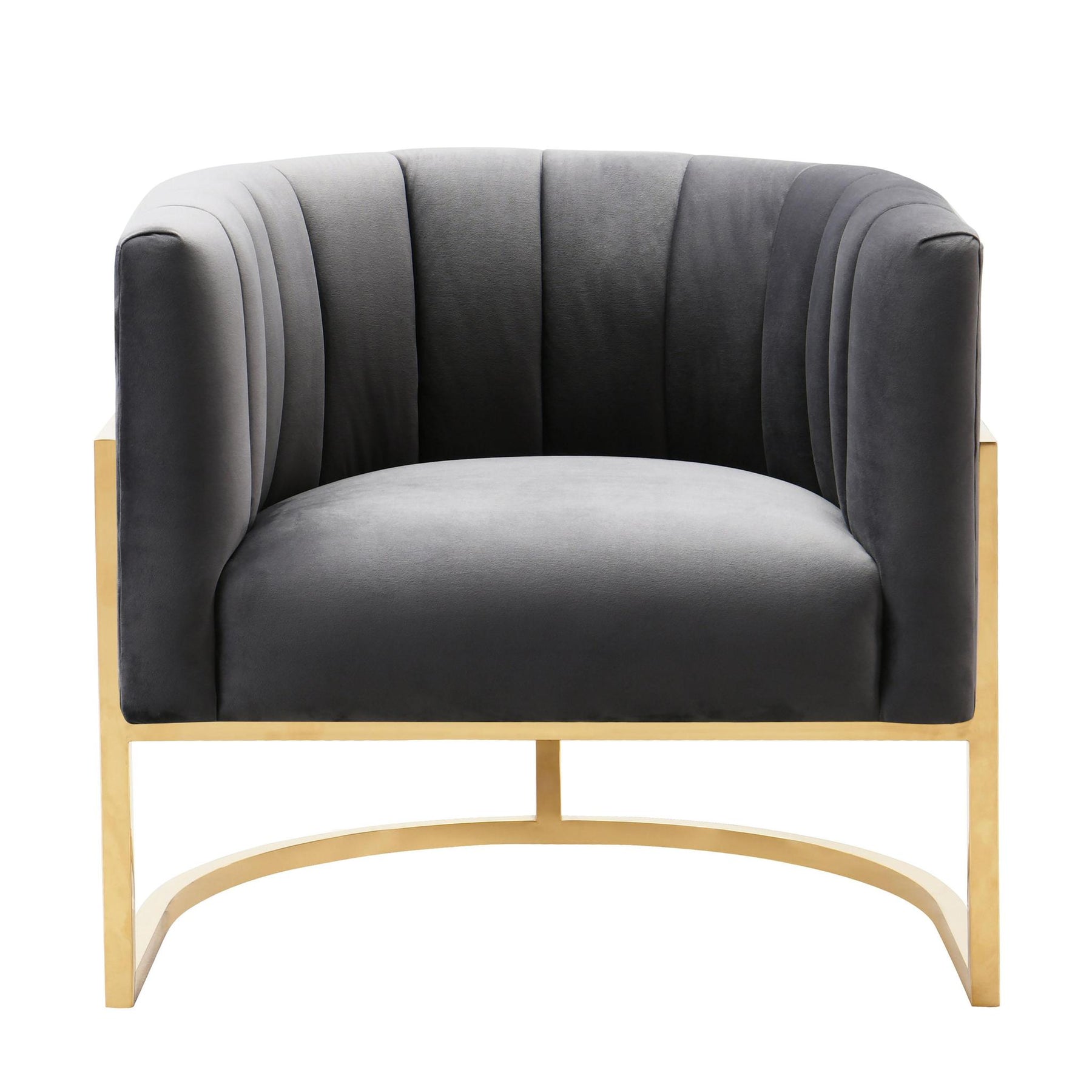 TOV Furniture Modern Magnolia Grey Velvet Chair - TOV-S6158