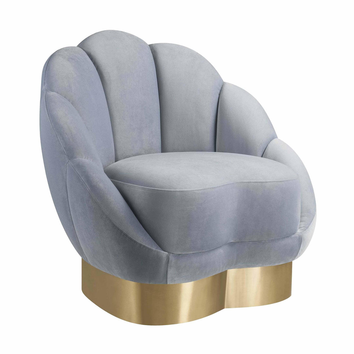 TOV Furniture Modern Bloom Sea Blue Velvet Chair - TOV-S6183