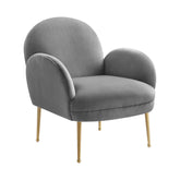 TOV Furniture Modern Gwen Grey Velvet Chair - TOV-S6390