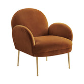 TOV Furniture Modern Gwen Cognac Velvet Chair - TOV-S6391