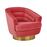 TOV Furniture Modern Canyon Hot Pink Velvet Swivel Chair - TOV-S6405