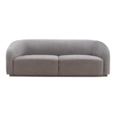 TOV Furniture Modern Yara Pleated Grey Velvet Sofa - TOV-S6456