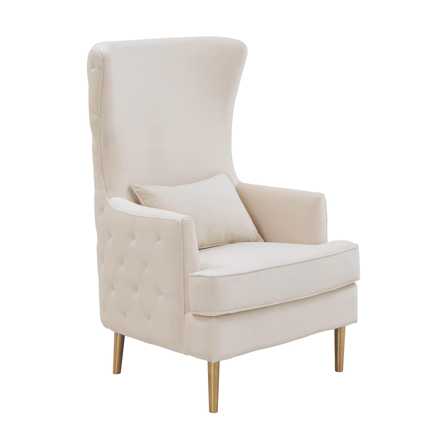 TOV Furniture Modern Alina Cream Tall Tufted Back Chair - TOV-S6477