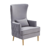 TOV Furniture Modern Alina Grey Tall Tufted Back Chair - TOV-S6478