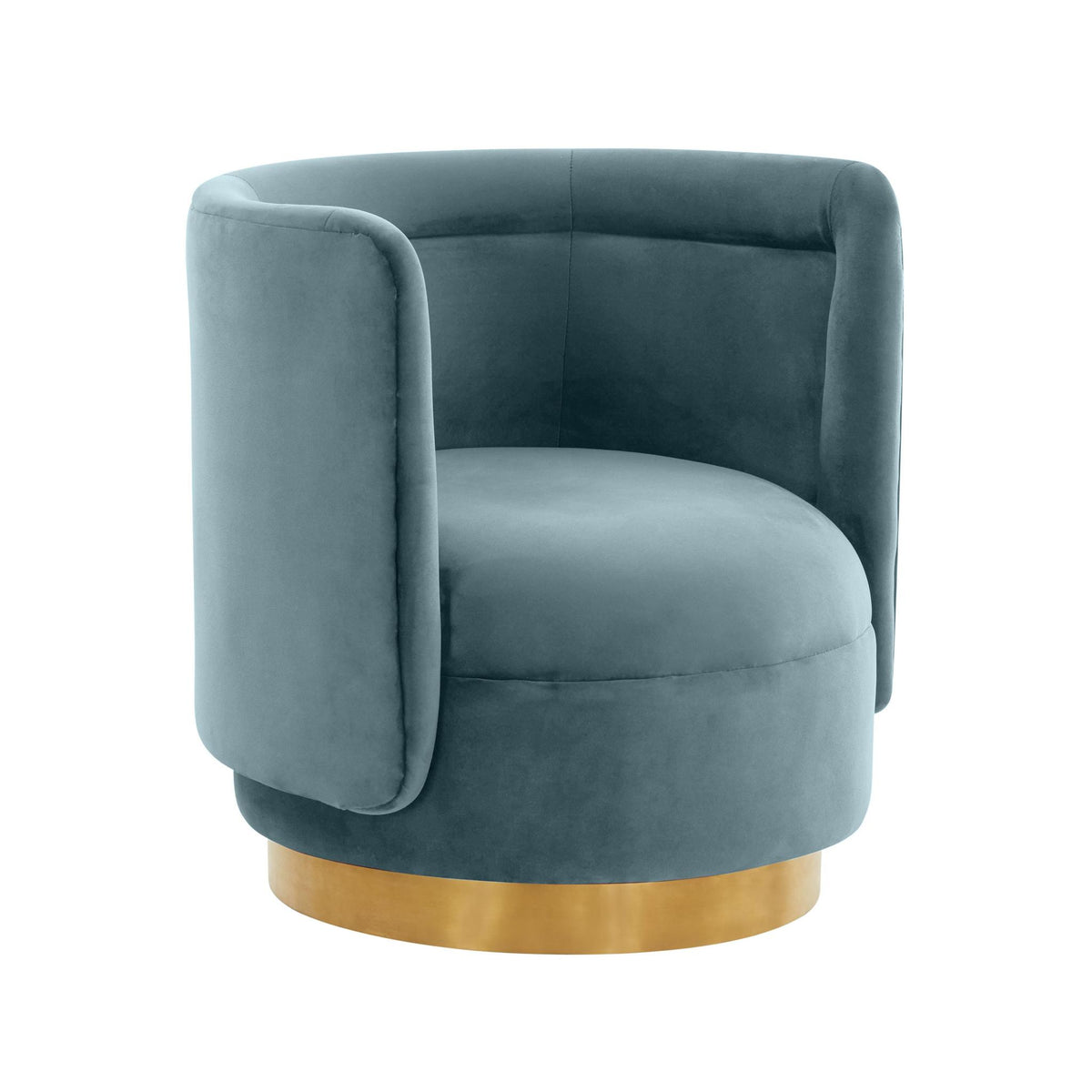 TOV Furniture Modern Remy Bluestone Velvet Swivel Chair - TOV-S68260
