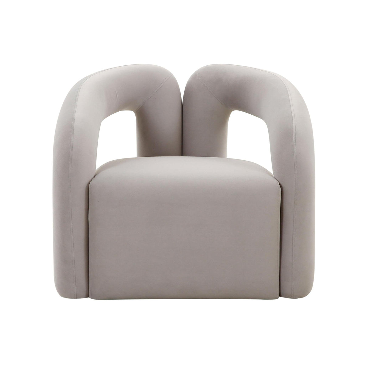 TOV Furniture Modern Jenn Grey Velvet Accent Chair - TOV-S68457