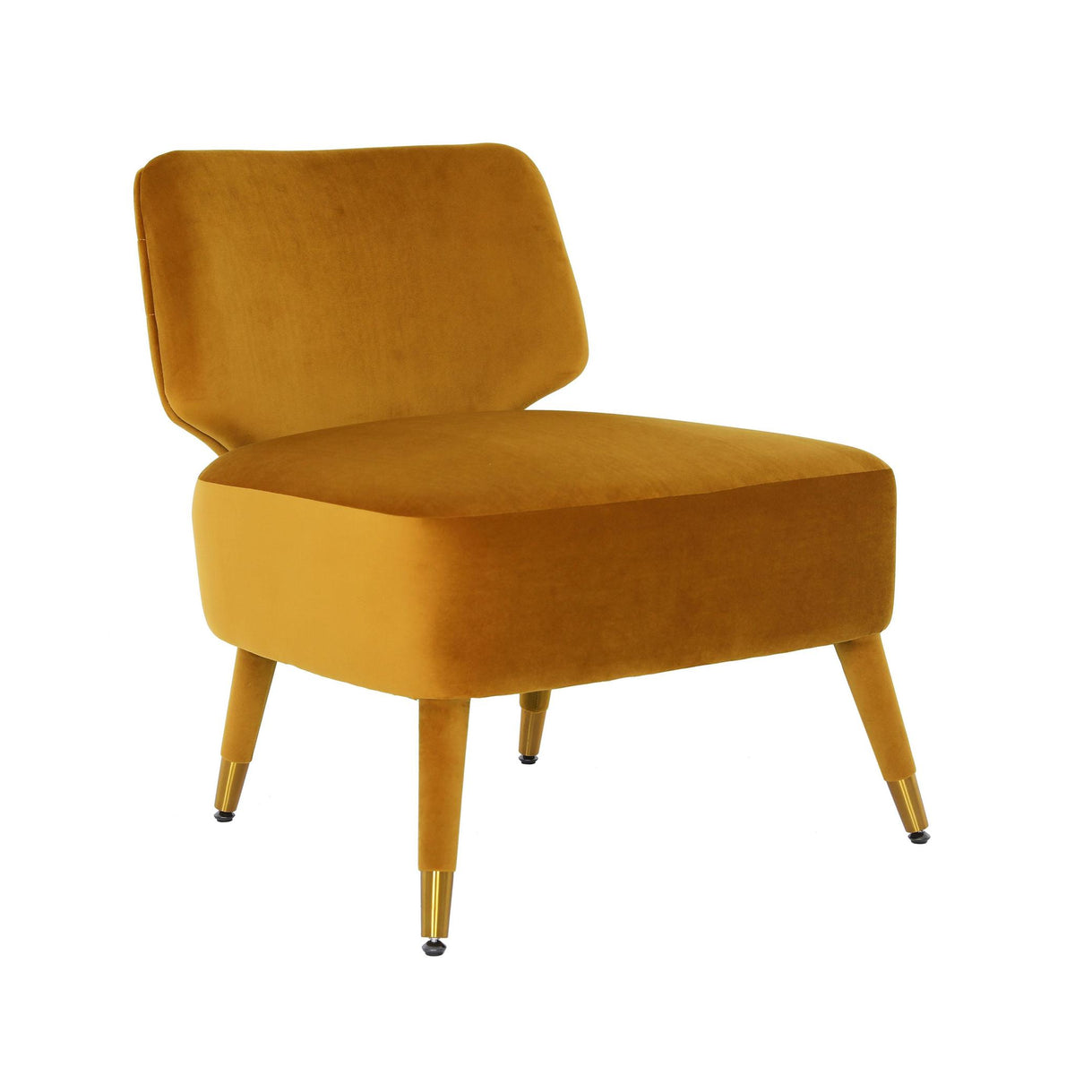 TOV Furniture Modern Athena Turmeric Yellow Velvet Accent Chair - TOV-S68471