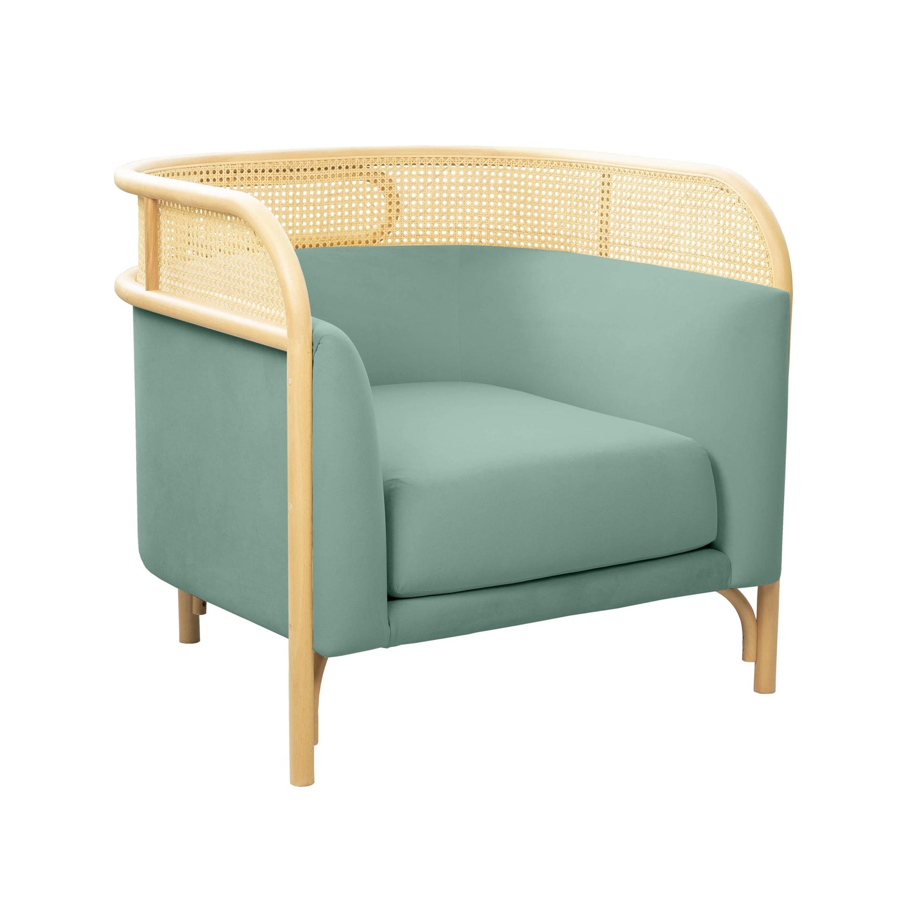 TOV Furniture Modern Desiree Ocean Blue Velvet Accent Chair - TOV-S68522