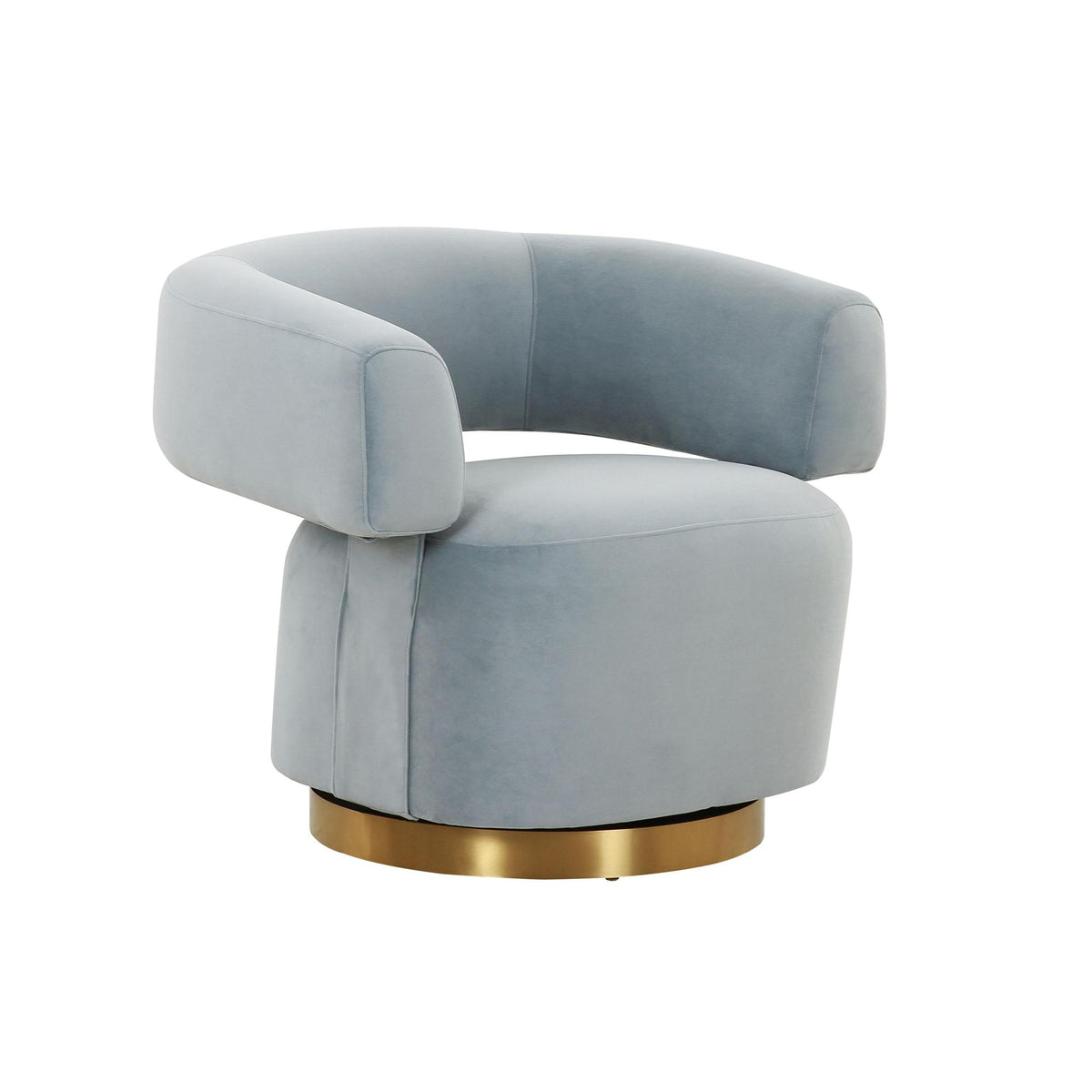TOV Furniture Modern River Steel Grey Velvet Accent Chair - TOV-S68543