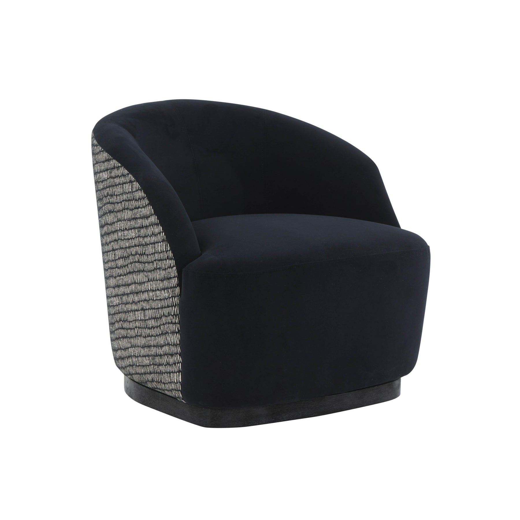 TOV Furniture Modern Reese Black Velvet Swivel Chair - TOV-S68764