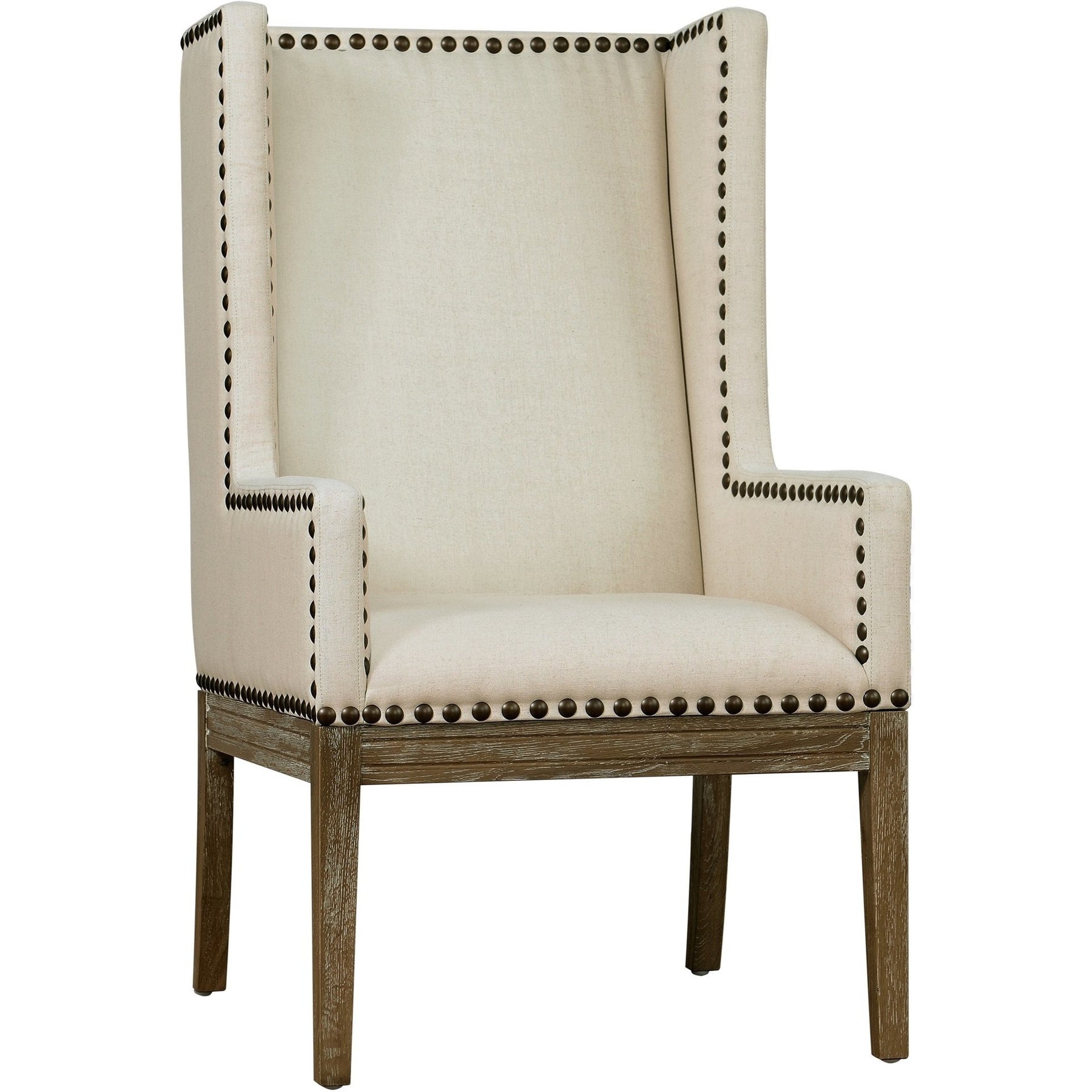 TOV Furniture Modern Tribeca Beige Linen Chair TOV-TRI-BL-Minimal & Modern
