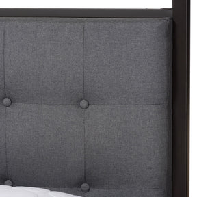 Baxton Studio Eleanor Vintage Industrial Black Finished Metal Canopy Queen Bed Baxton Studio-Queen Bed-Minimal And Modern - 5