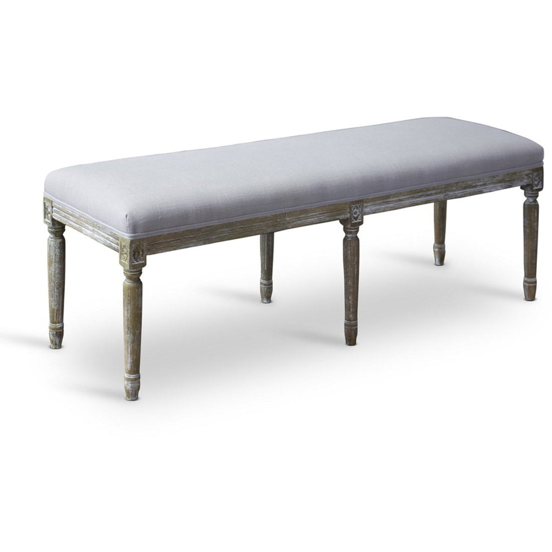 Baxton Studio Clairette Wood Traditional French Bench Baxton Studio-benches-Minimal And Modern - 2