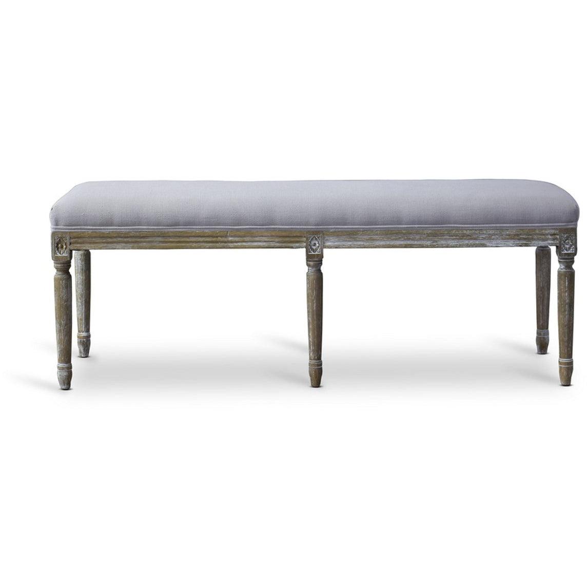 Baxton Studio Clairette Wood Traditional French Bench Baxton Studio-benches-Minimal And Modern - 1