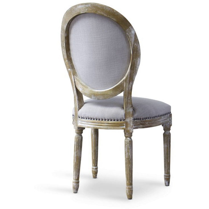 Baxton Studio Clairette Wood Traditional French Accent Chair-Round Baxton Studio-dining chair-Minimal And Modern - 3