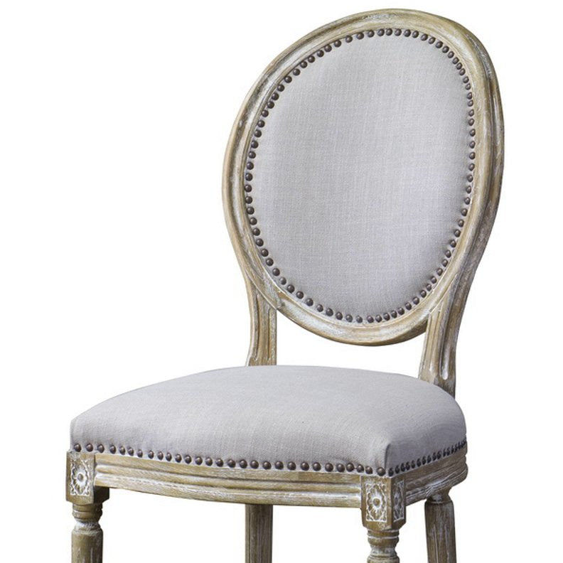 Baxton Studio Clairette Wood Traditional French Accent Chair-Round Baxton Studio-dining chair-Minimal And Modern - 4