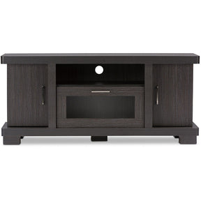 Baxton Studio Viveka 47-Inch Dark Brown Wood TV Cabinet with 2 Doors Baxton Studio-TV Stands-Minimal And Modern - 1