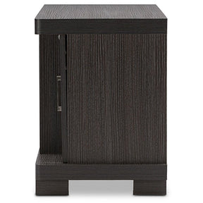 Baxton Studio Viveka 47-Inch Dark Brown Wood TV Cabinet with 2 Doors Baxton Studio-TV Stands-Minimal And Modern - 5