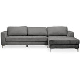 Baxton Studio Agnew Contemporary Light Beige Microfiber Right Facing Sectional Sofa Baxton Studio-sectionals-Minimal And Modern - 1