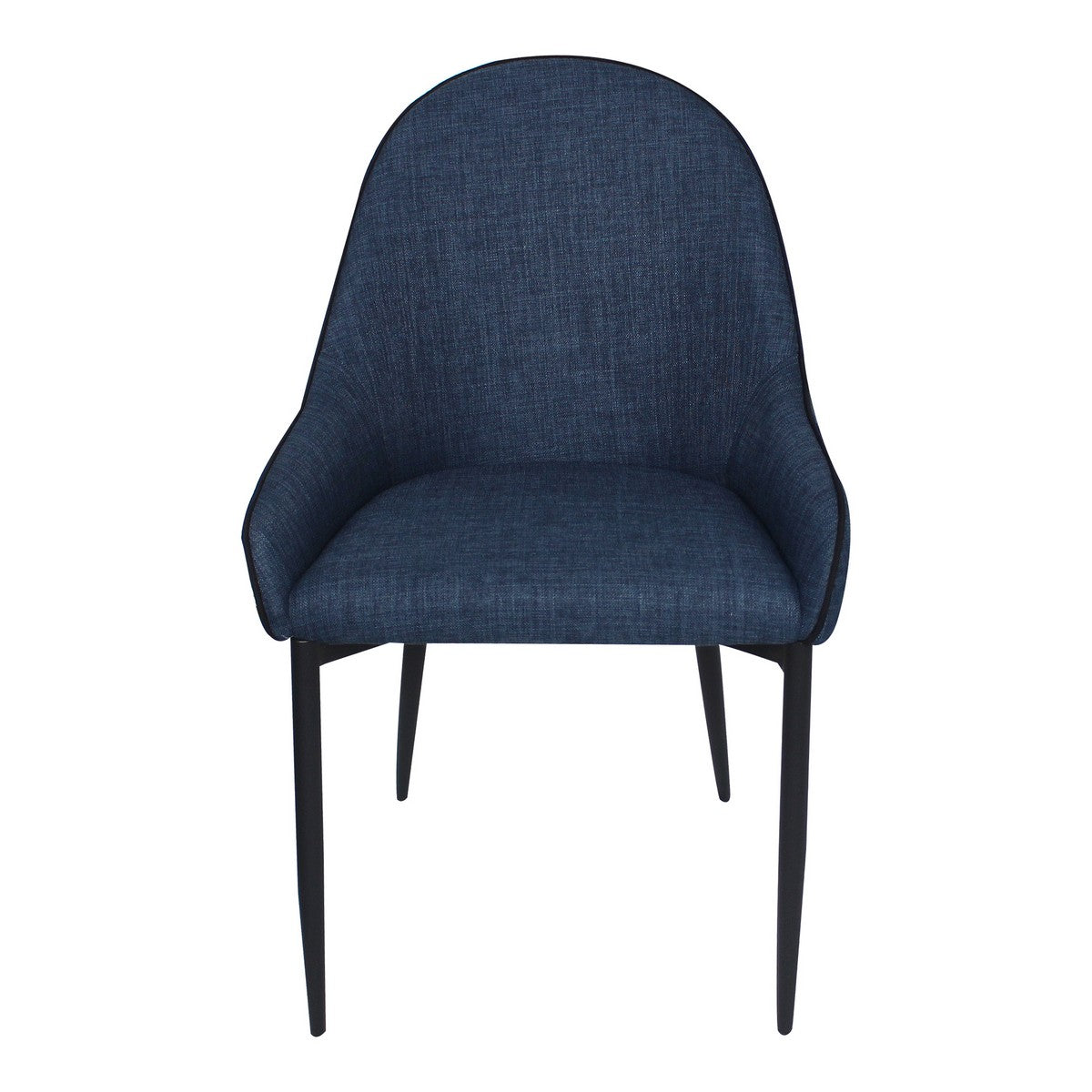 Moe's Home Collection Lapis Dining Chair Dark Blue-Set of Two - UU-1001-26 - Moe's Home Collection - Dining Chairs - Minimal And Modern - 1