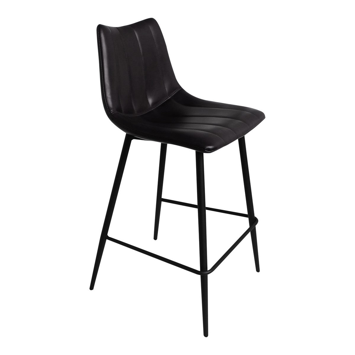 Moe's Home Collection Alibi Counter Stool Matte Black-Set of Two - UU-1002-02