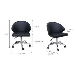 Moe's Home Collection Albus Swivel office Chair Black - UU-1015-02