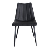 Moe's Home Collection Alibi Dining Chair Matte Black-Set of Two - UU-1022-02 - Moe's Home Collection - Dining Chairs - Minimal And Modern - 1