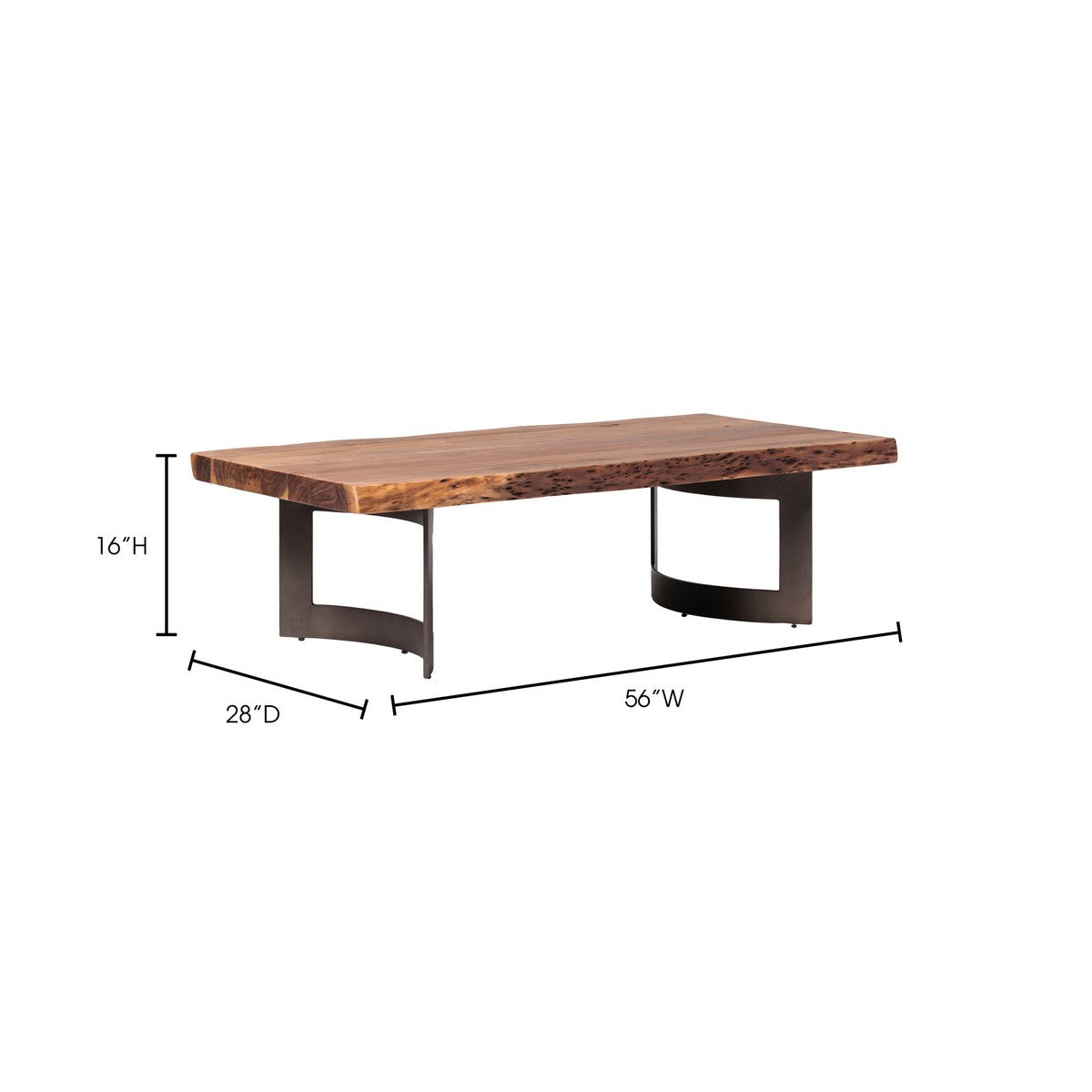 Moe's Home Collection Bent Coffee Table Smoked - VE-1003-03