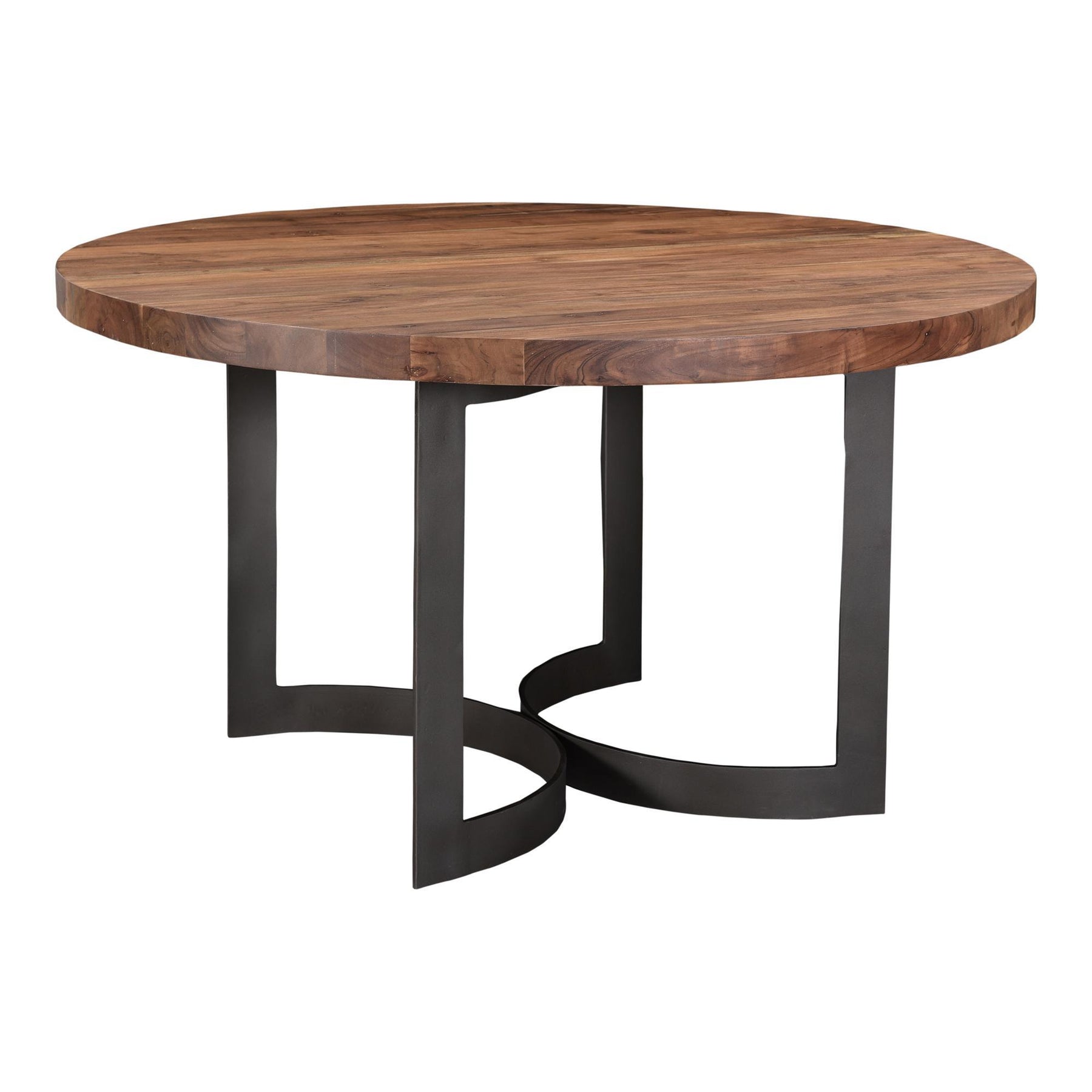 Moe's Home Collection Bent Round Dining Table 54" Smoked - VE-1106-03