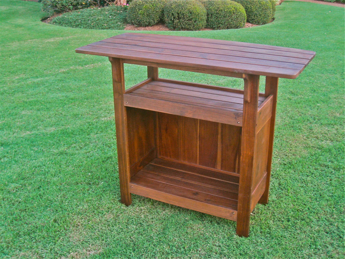 International Caravan Wood Bar Table VF-4107-Minimal & Modern
