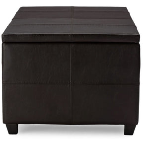 Baxton Studio Indy Modern and Contemporary Functional Lift-top Cocktail Ottoman Table with Storage Drawers and Tray Baxton Studio-coffee tables-Minimal And Modern - 3