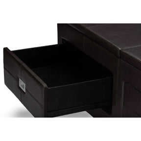 Baxton Studio Indy Modern and Contemporary Functional Lift-top Cocktail Ottoman Table with Storage Drawers and Tray Baxton Studio-coffee tables-Minimal And Modern - 6