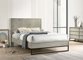 Meridian Furniture Weston Grey Stone Queen Bed (3 Boxes)