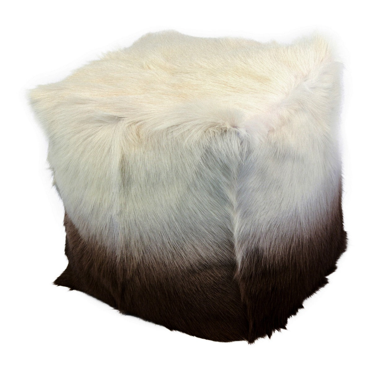 Moe's Home Collection Goat Fur Pouf Cappuccino Ombre - XU-1010-14
