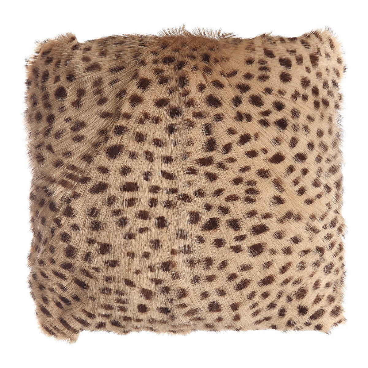 Moe's Home Collection Spotted Goat Fur Pouf Cream - XU-1016-05