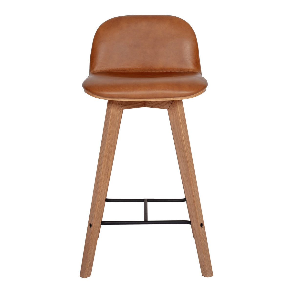 Moe's Home Collection Napoli Leather Counter Stool Tan - YC-1020-40 - Moe's Home Collection - Counter Stools - Minimal And Modern - 1