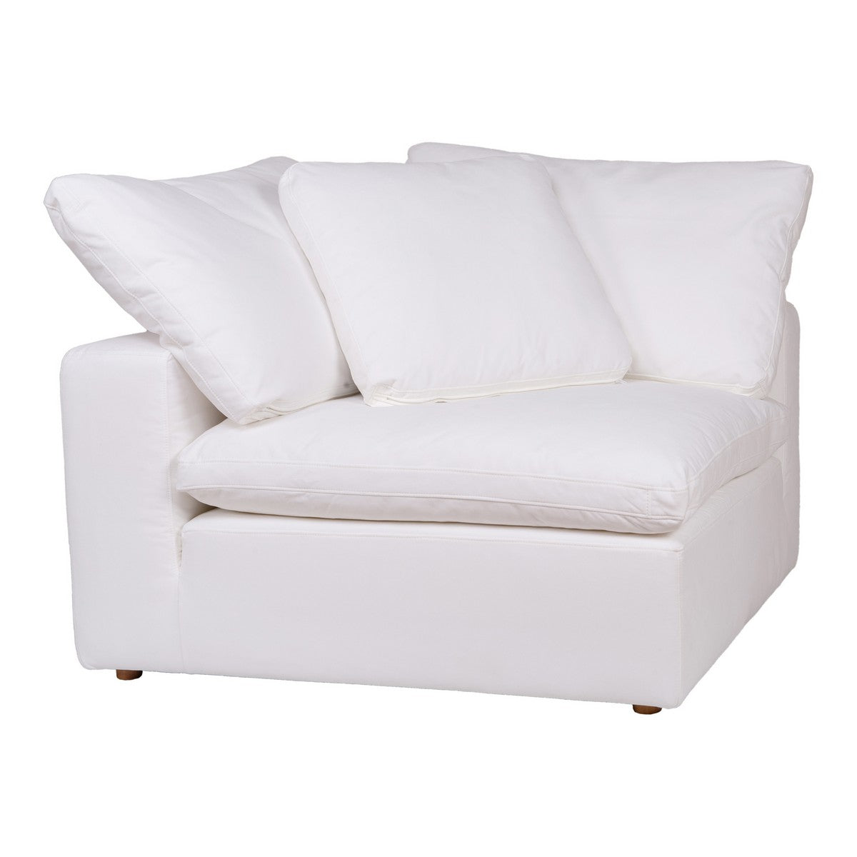 Moe's Home Collection Clay Corner Chair Livesmart Fabric Cream - YJ-1000-05