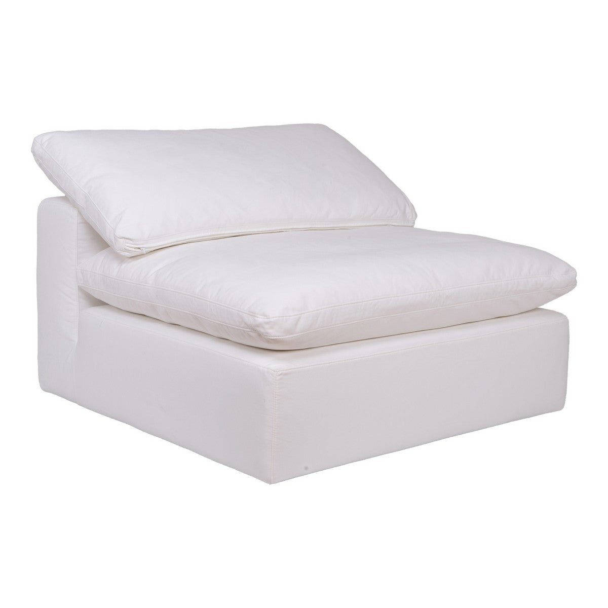 Moe's Home Collection Clay Slipper Chair Livesmart Fabric Cream - YJ-1001-05