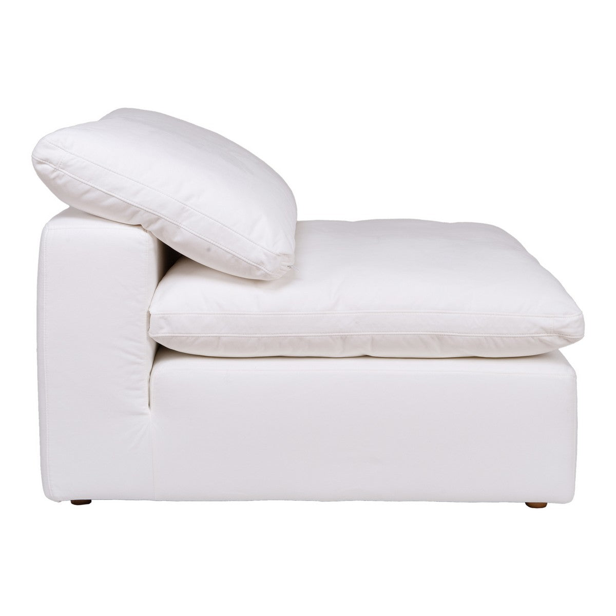 Moe's Home Collection Clay Slipper Chair Livesmart Fabric Cream - YJ-1001-05