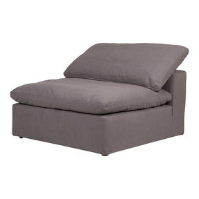 Moe's Home Collection Clay Slipper Chair Livesmart Fabric Light Grey - YJ-1001-29