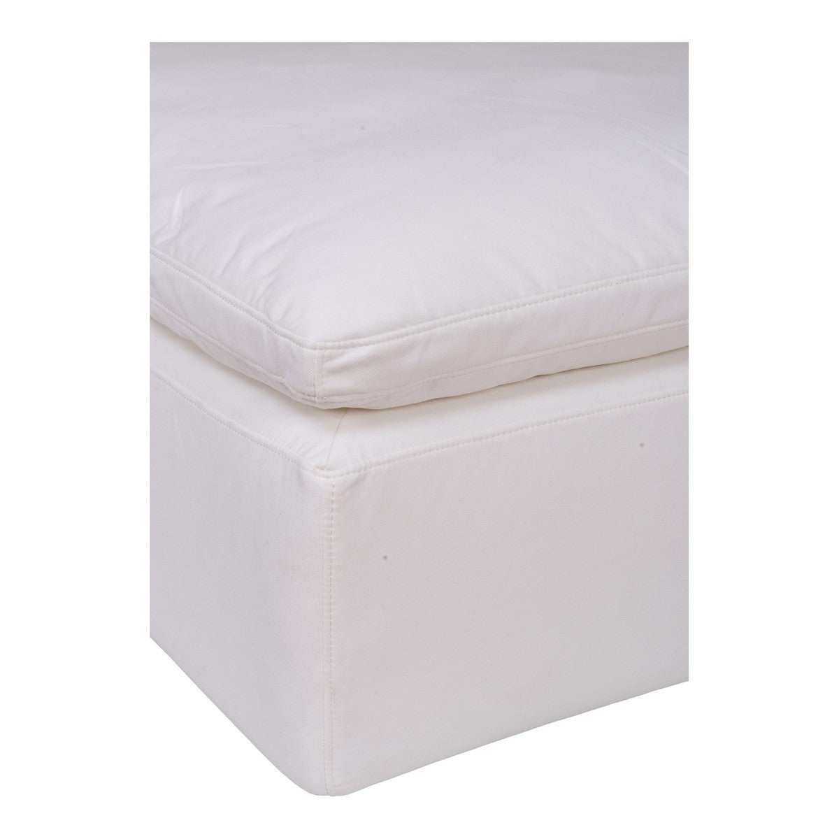Moe's Home Collection Clay Ottoman Livesmart Fabric Cream - YJ-1002-05