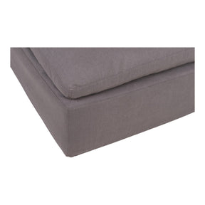 Moe's Home Collection Clay Ottoman Livesmart Fabric Light Grey - YJ-1002-29