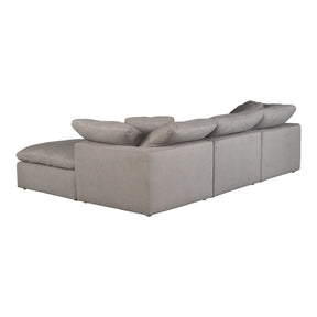 Moe's Home Collection Clay Lounge Modular Sectional Livesmart Fabric Light Grey - YJ-1008-29
