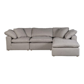 Moe's Home Collection Clay Lounge Modular Sectional Livesmart Fabric Light Grey - YJ-1008-29 - Moe's Home Collection - Extras - Minimal And Modern - 1