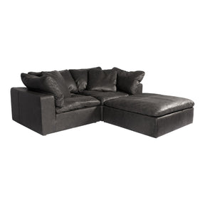 Moe's Home Collection Clay Nook Modular Sectional Nubuck Leather Black - YJ-1009-02