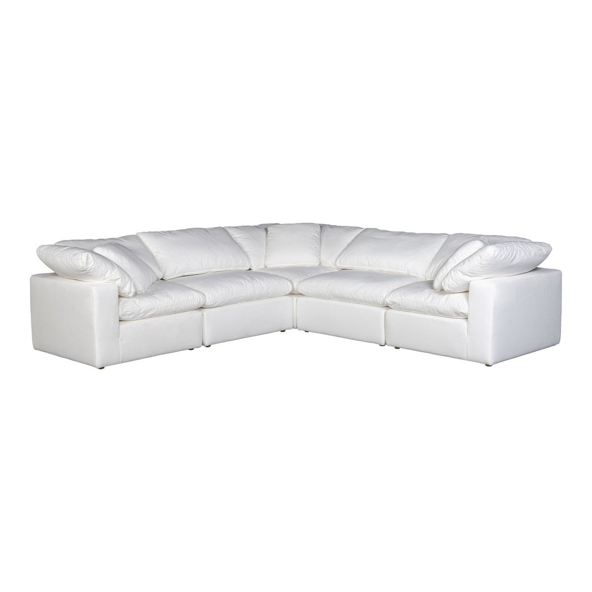 Moe's Home Collection Clay Classic L Modular Sectional Livesmart Fabric Cream - YJ-1010-05 - Moe's Home Collection - Extras - Minimal And Modern - 1