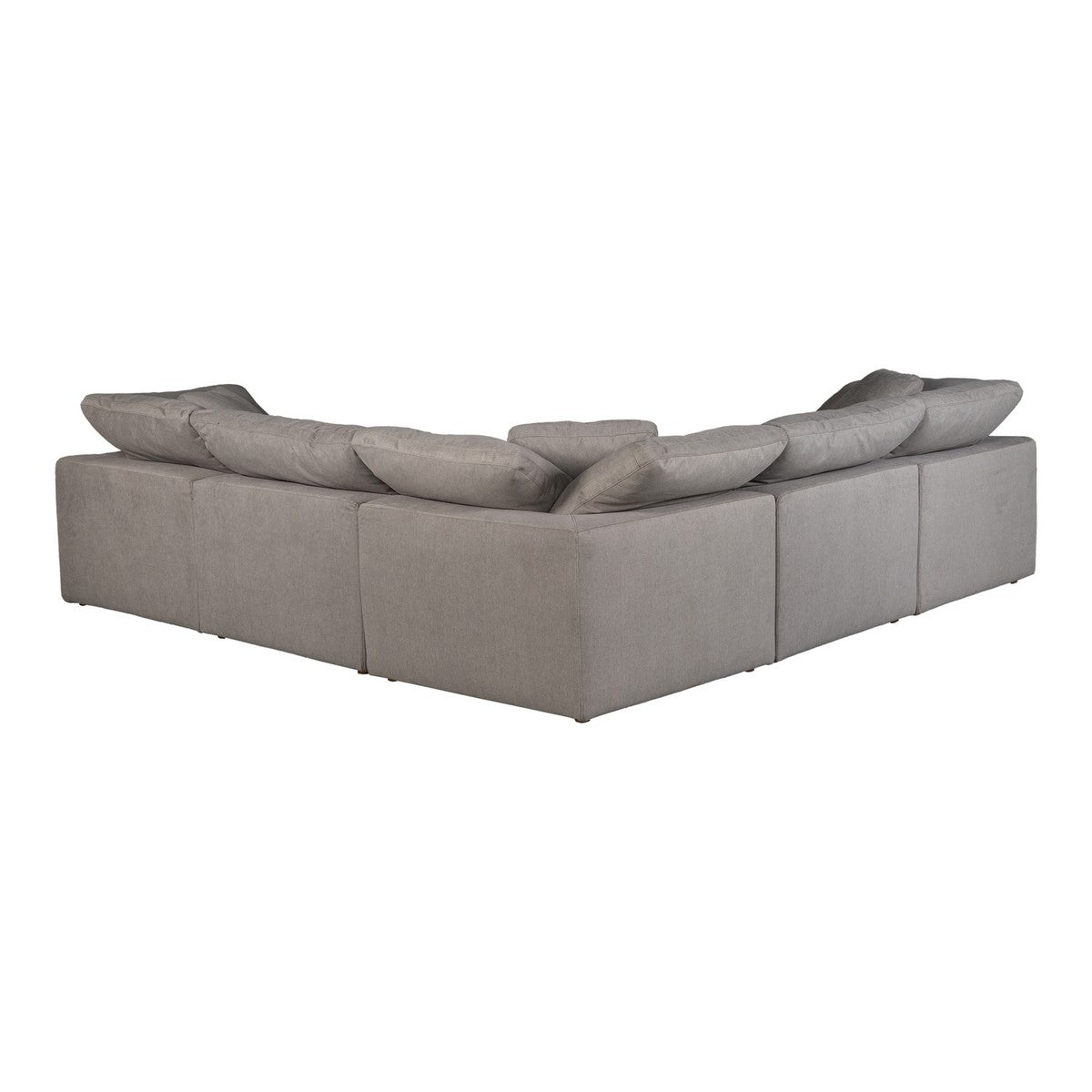 Moe's Home Collection Clay Classic L Modular Sectional Livesmart Fabric Light Grey - YJ-1010-29