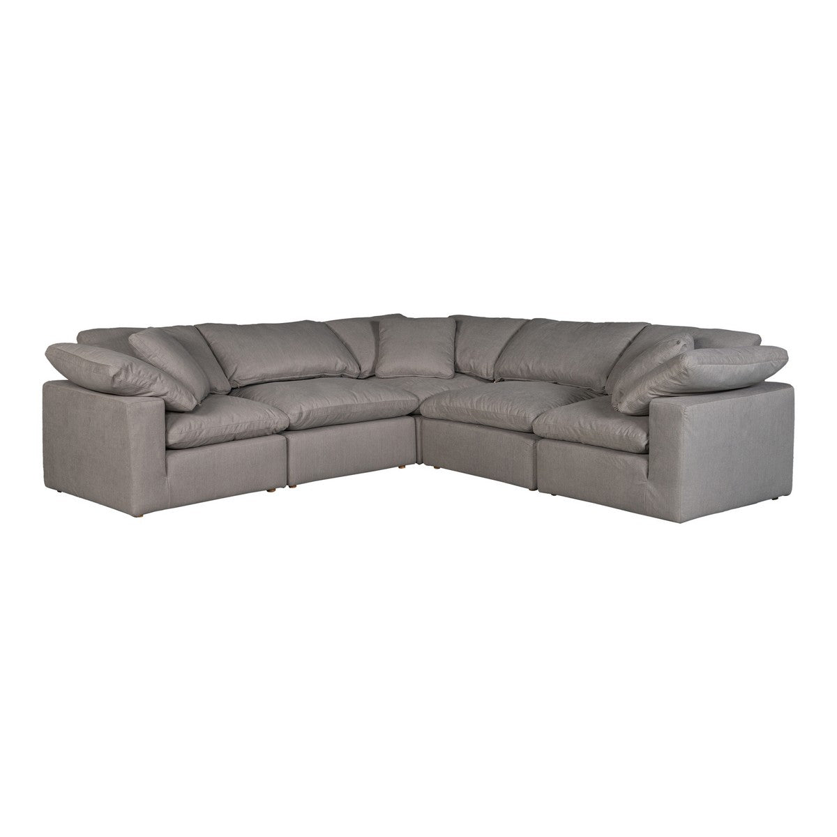 Moe's Home Collection Clay Classic L Modular Sectional Livesmart Fabric Light Grey - YJ-1010-29 - Moe's Home Collection - Extras - Minimal And Modern - 1