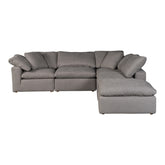 Moe's Home Collection Clay Dream Modular Sectional Livesmart Fabric Light Grey - YJ-1011-29 - Moe's Home Collection - Extras - Minimal And Modern - 1