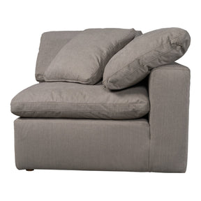 Moe's Home Collection Terra Condo Corner Chair Livesmart Fabric Light Grey - YJ-1012-29